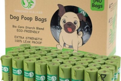 Greener Walker Bolsas para Excrementos de Perro,540 Unidades,Extra grueso,fuerte y 100% a Prueba de Fugas Biodegradable Bolsas para Caca de Perro(verde)