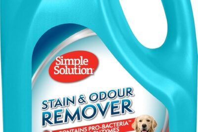 Simple Solution Removedor de Manchas y Olores para Perros, Limpiador Enzimático con Poder Limpiador Pro-Bacterias, Fresh, 4 Litros