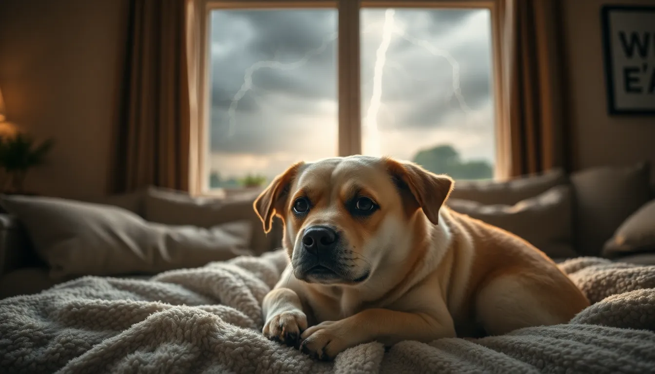 Cómo calmar a mi perro durante tormenta Cómo calmar a mi perro durante tormenta