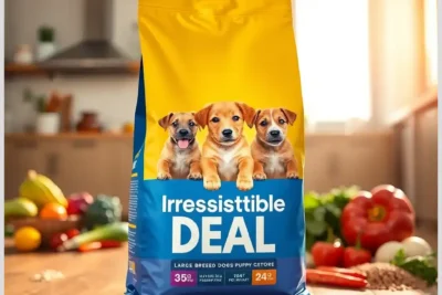 ¡Oferta irresistible en pienso para cachorros de raza grande!