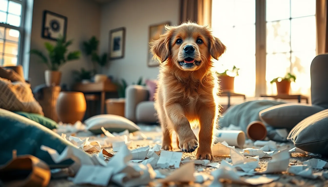 Perro destruye casa cuando solo
