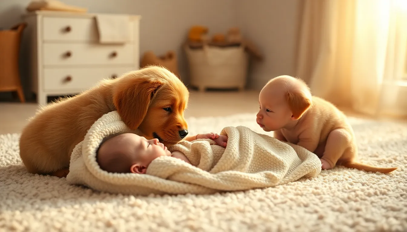 Presentar perro nuevo bebé Presentar perro nuevo bebé